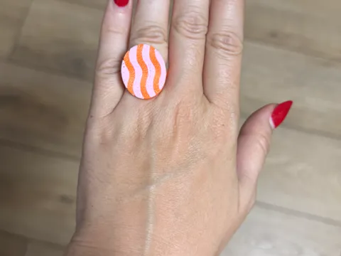 Marco decorativo: Anillo Modular Lineas Curvas — referencia de MakerWorld