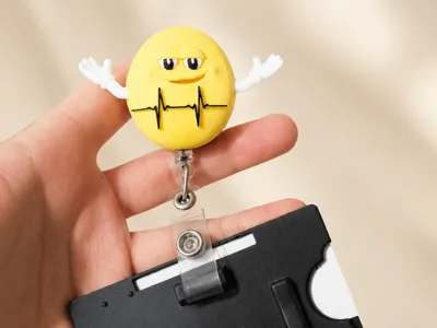 M&M style ID Badge Cover with EKG