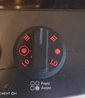 Knob for Kenmore stove with dual burner