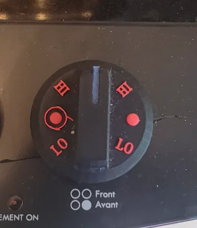 Knob for Kenmore stove with dual burner