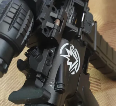 Jin Steel M416 (JR15) Back Blow Conversion (Laziyin Grip & Toy Stock 20mm Rail & Decorative Ejector Port)