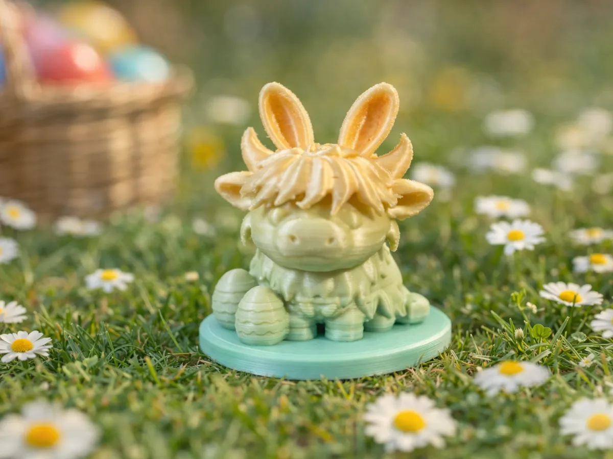 Highland Cow – Bunny Ears Edition - Free 3D Print Model - MakerWorld