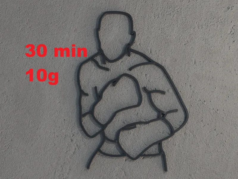 Boxer Wall Art  | Gym Decor Minimalist Silhouette