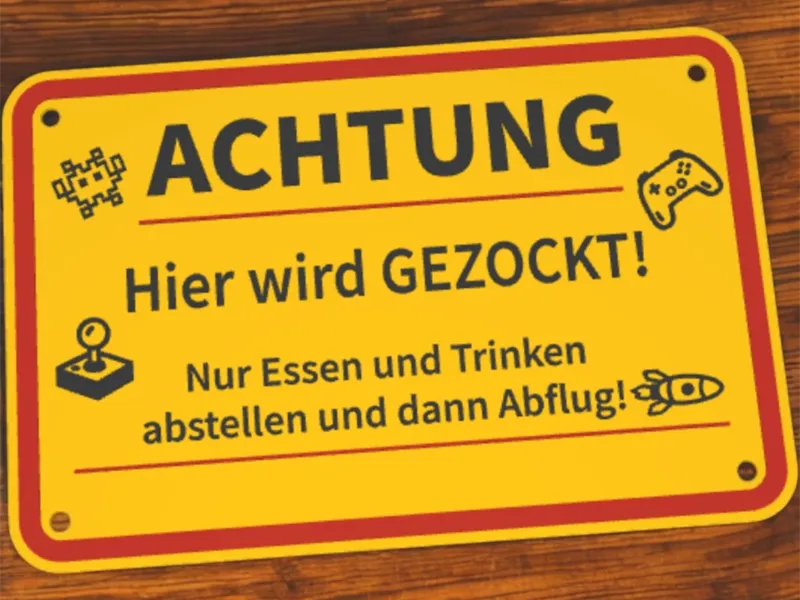 Zocker Türschild - Gaming Total