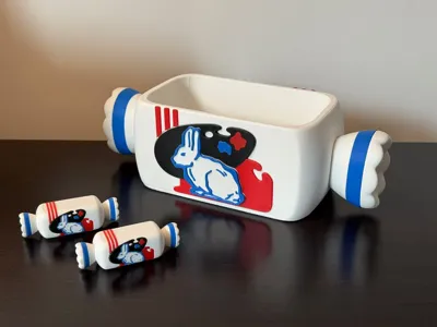 【White Rabbit Creamy Candy Storage Box&Refrigerator Magnet&Tissue Box】Childhood Memories/Multi-part/Multi-color/h2c