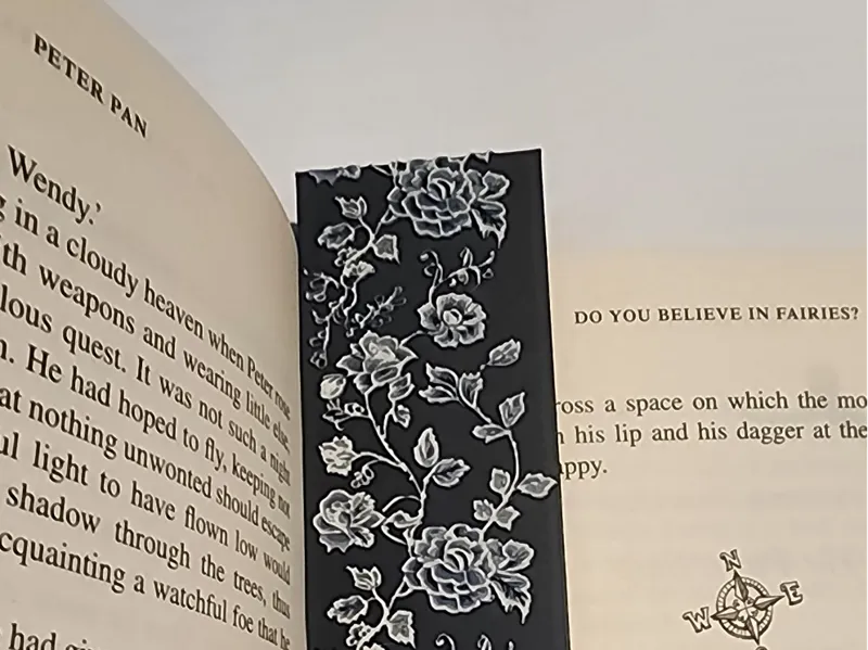 Black & white Rose bookmark