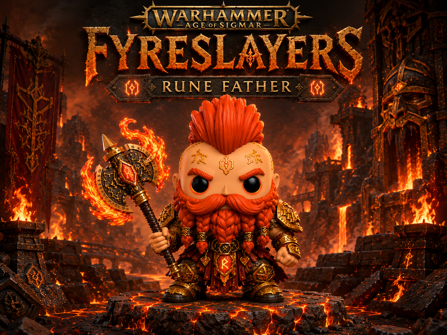 POP Fyreslayers Rune Father Age of Sigmar Inspired