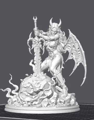 Modelo para impresión 3D: Demon Warrior — vista de referencia 5