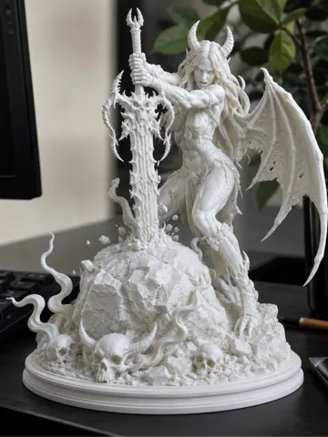 Modelo para impresión 3D: Demon Warrior — vista de referencia 2