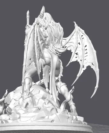 Modelo para impresión 3D: Demon Warrior — vista de referencia 4