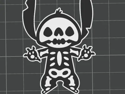 Sticth Halloween Earing Colored