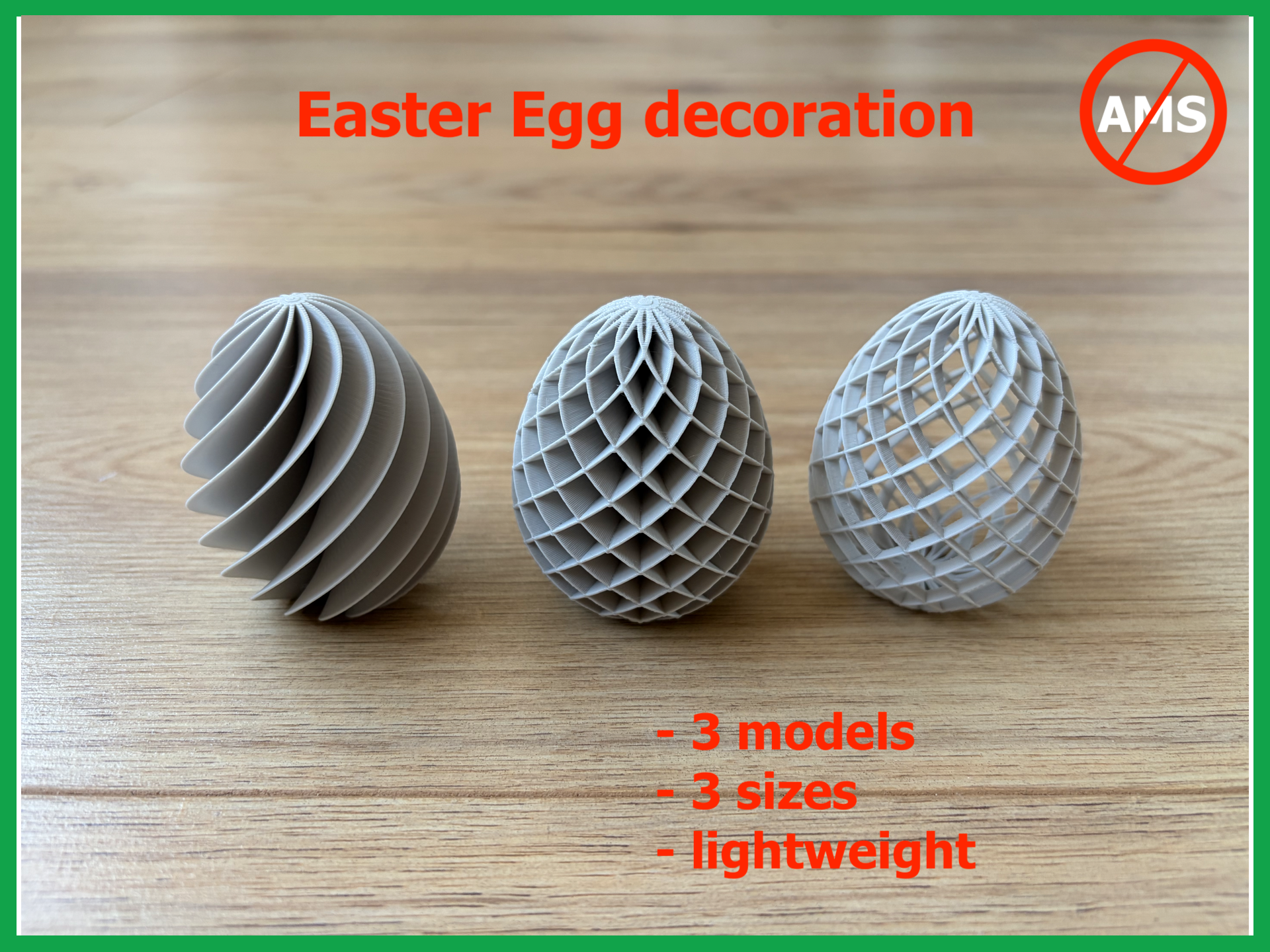 Easter egg decoration - 3 models