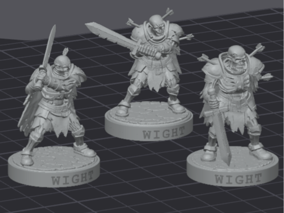 DnD - Wight-Set (3 Varianten) – Untote Krieger