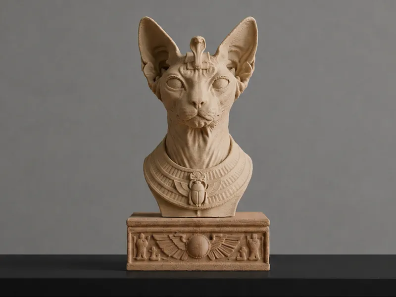 Sphynx Cat Statue