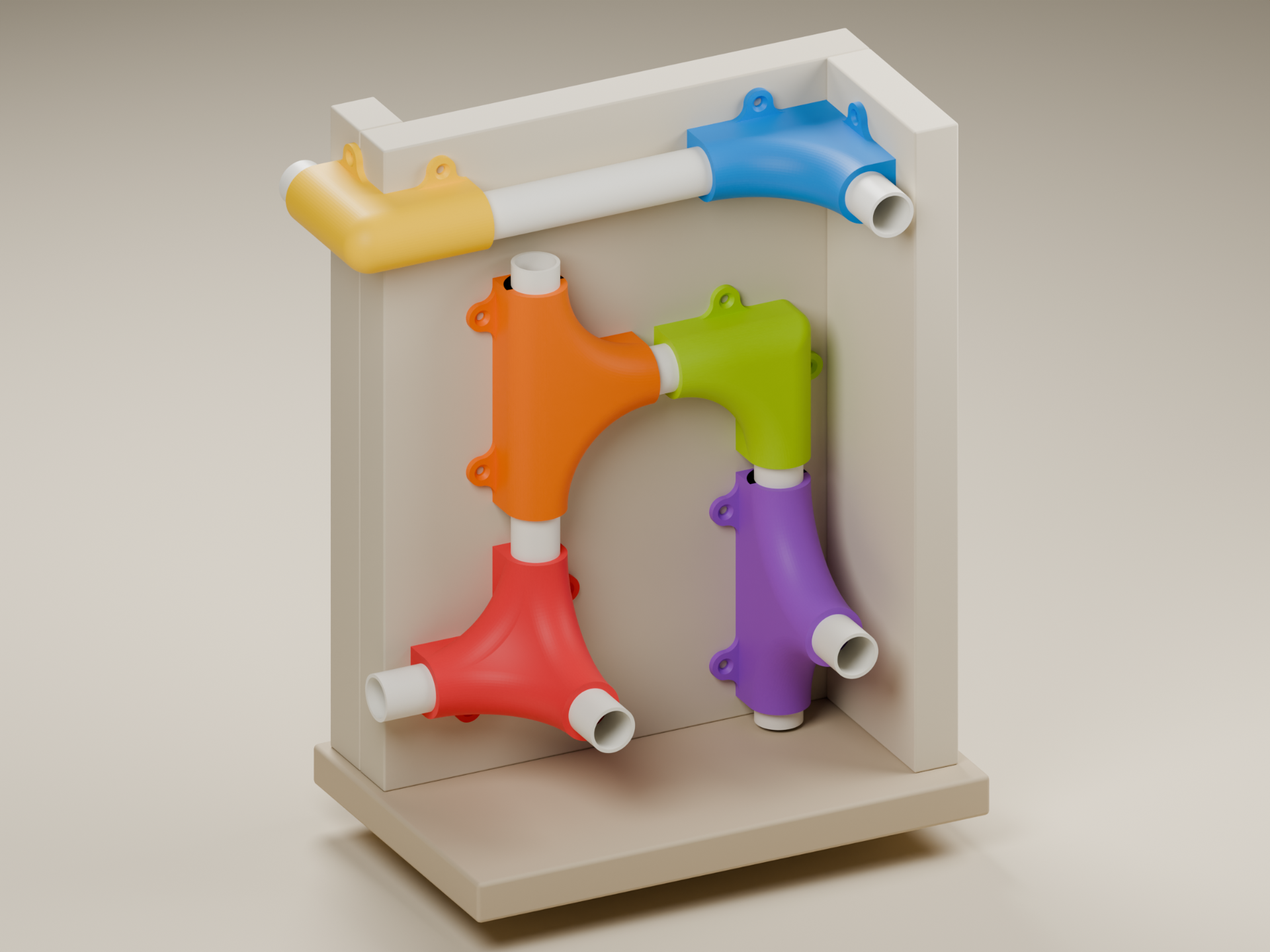 20mm PVC Conduit Adapters (mutliple versions) 3D model