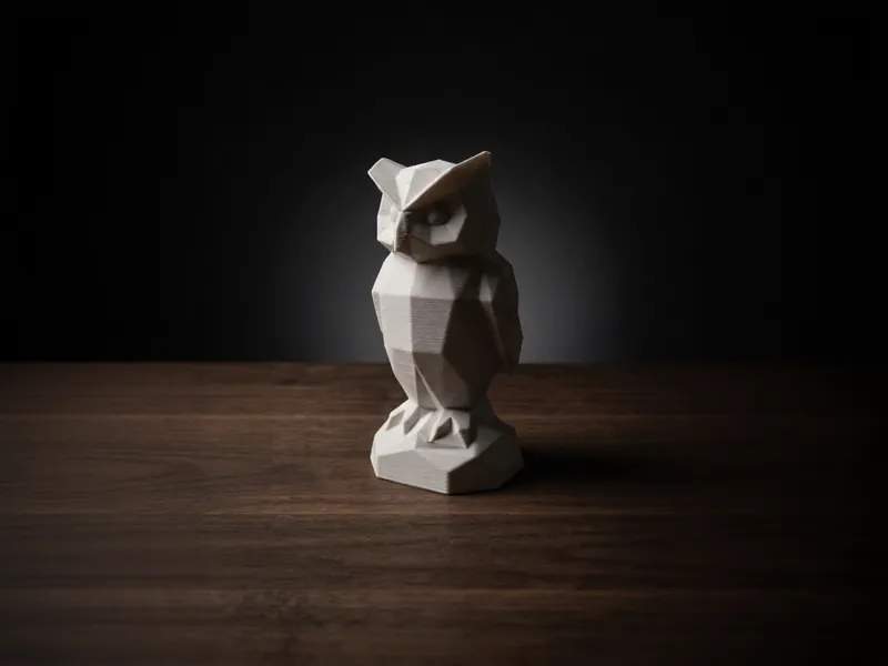 Low Poly Owl - Modern Minimalist Decor