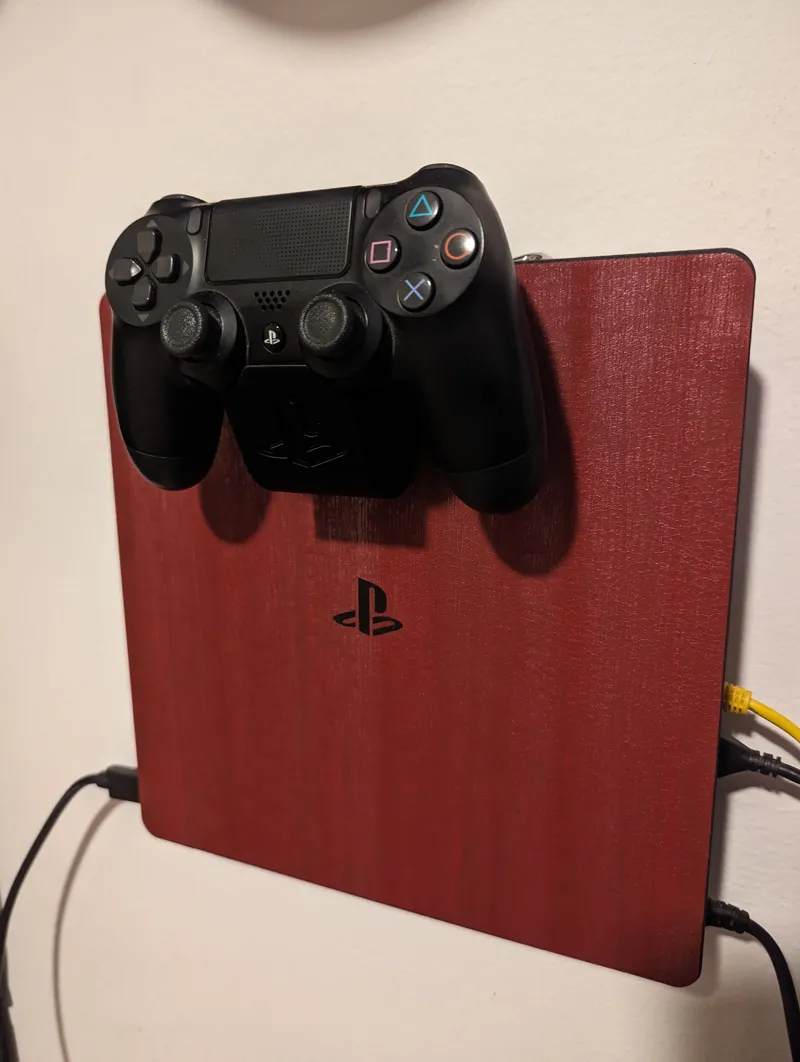 PS4 Slim Dualshock hanger for vertical console