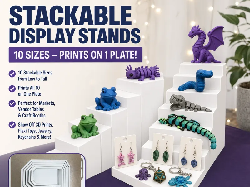 Stackable Display Stand Set for craft and vendors