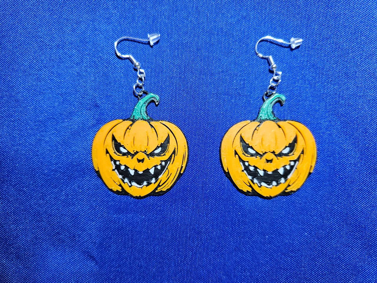 Halloween Jacko Killer Pumpkin Earrings view 2