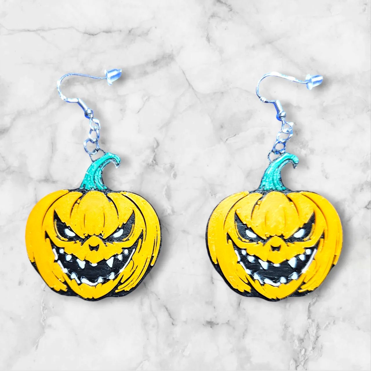 Halloween Jacko Killer Pumpkin Earrings view 4