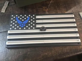Large 2 plate AF Challenge Coin Holder
