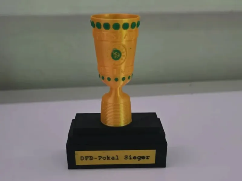 DFB Pokal with Base and Customizable Text