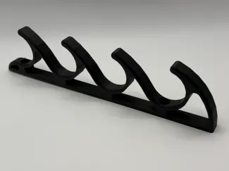 Wall-Mounted Fishing Pole Rack (Holds 4 Poles)