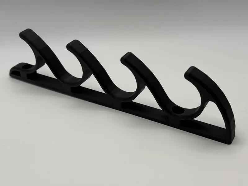 Wall-Mounted Fishing Pole Rack (Holds 4 Poles)
