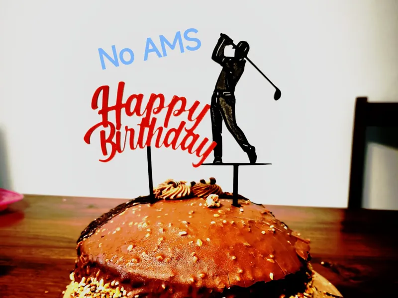 Happy Birthday Golfer Cake Topper