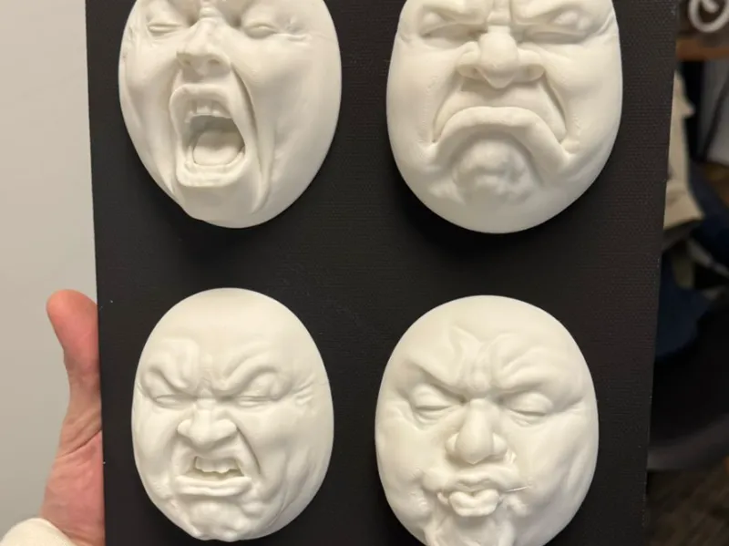 Collage of Ugly Faces | 3D Printed Wall Art 