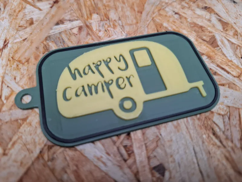 Happy Camper Keychain