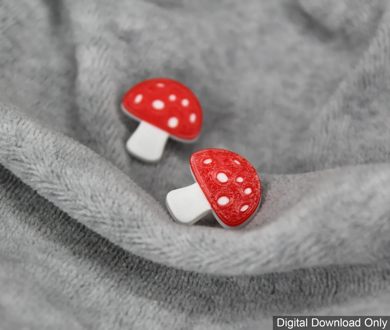 cutesy nature mushroom stud earrings jewelry gift view 2