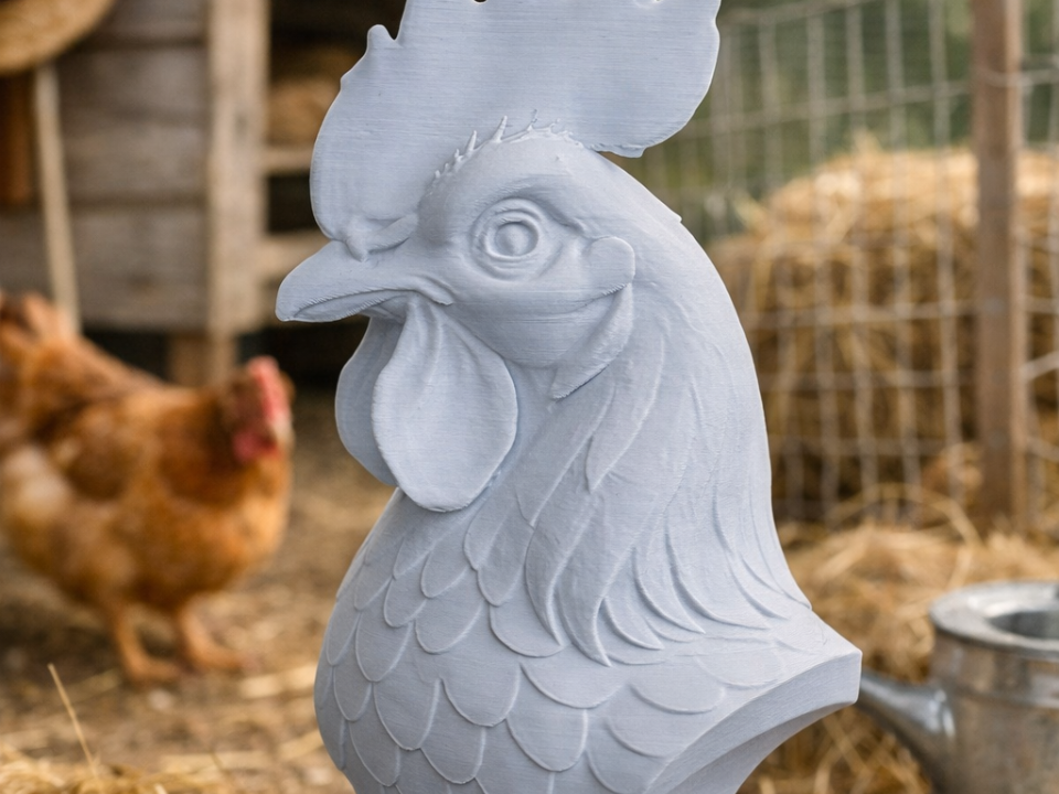 Busto di Gallo – Scultura Decorativa Divertente