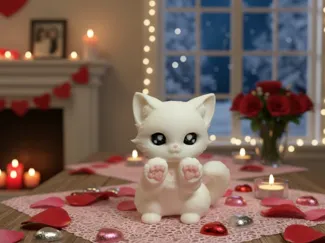 Heart Paw Kitten