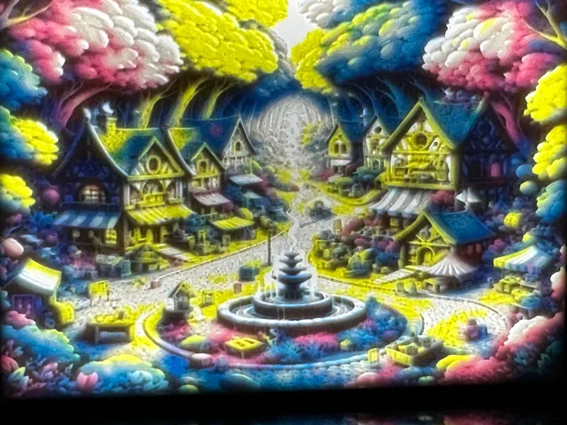 Magical Village Lithophane