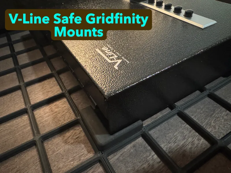 V-Line Compact Keyless Gun Safe Gridfinity Mounts