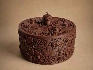 Tapa o cubierta: Woodland Whispers - Ornate Lidded Bowl — vista de referencia 5