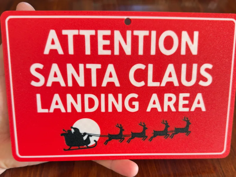 Santa Claus Landing sign