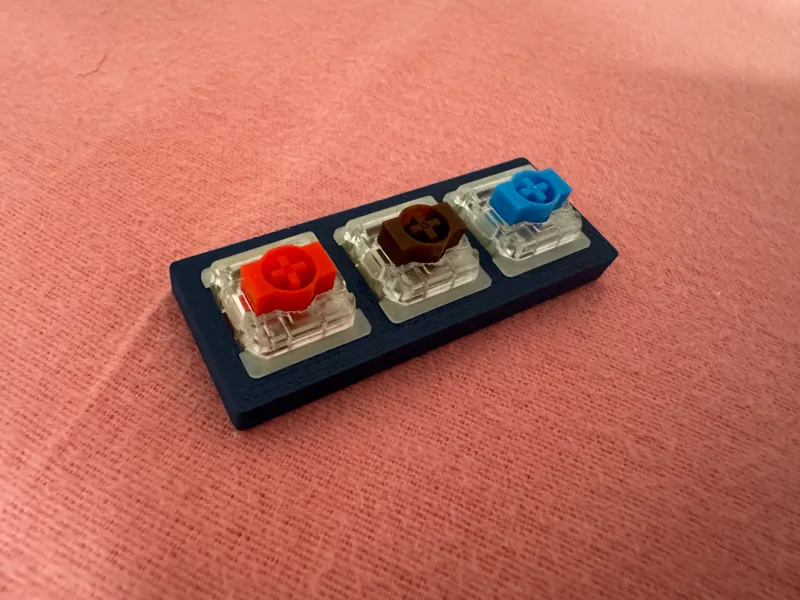 1x3 low profile key switch tester
