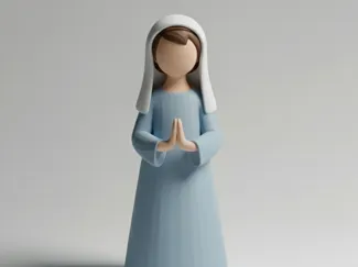 Natalità Madonna-Presepe Minimalista