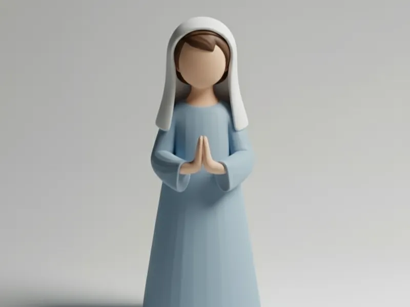 Natalità Madonna-Presepe Minimalista