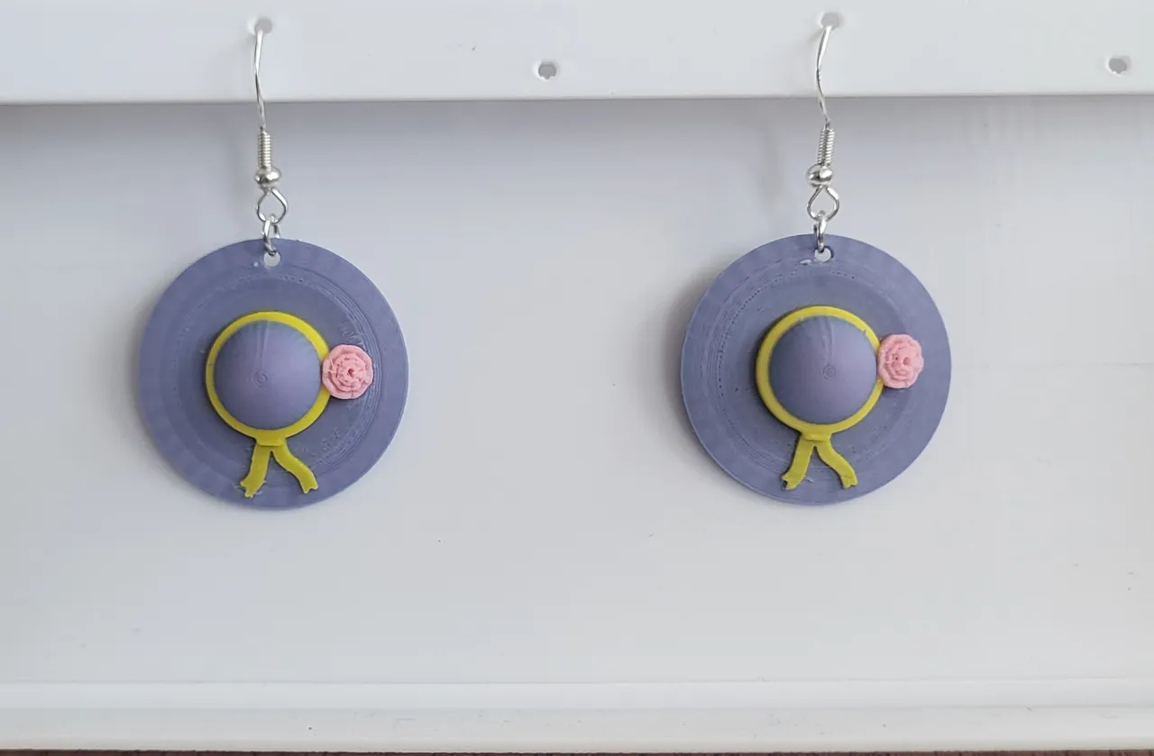 summer hat earrings view 2