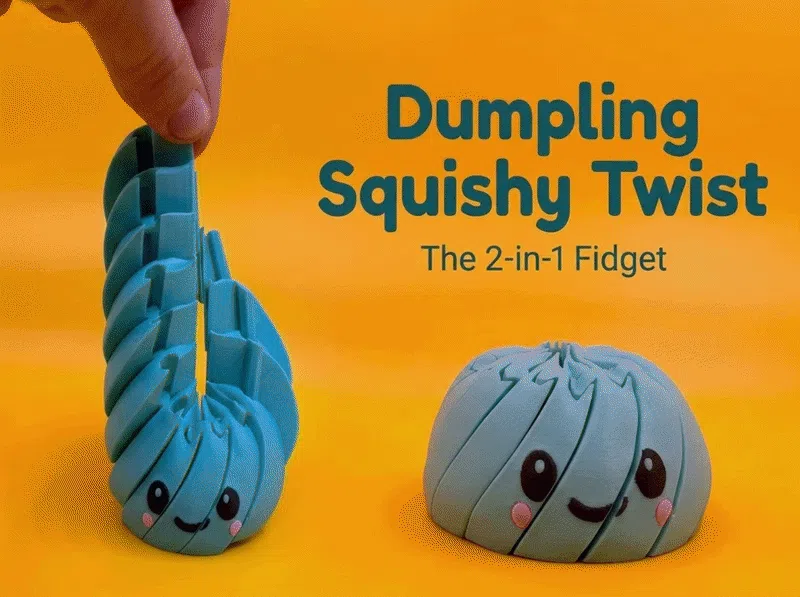 Objeto manipulable: Dumpling Squishy Twist. Referencia del modelo original.