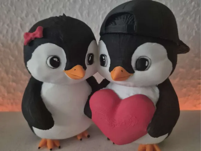 Pinguin Liebes Pärchen