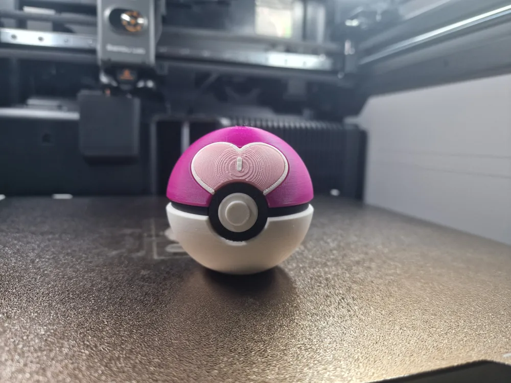Love Ball Pokeball - Free 3D Print Model - MakerWorld