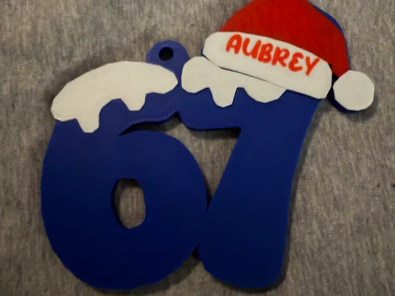 Personalized 67 Christmas Ornament