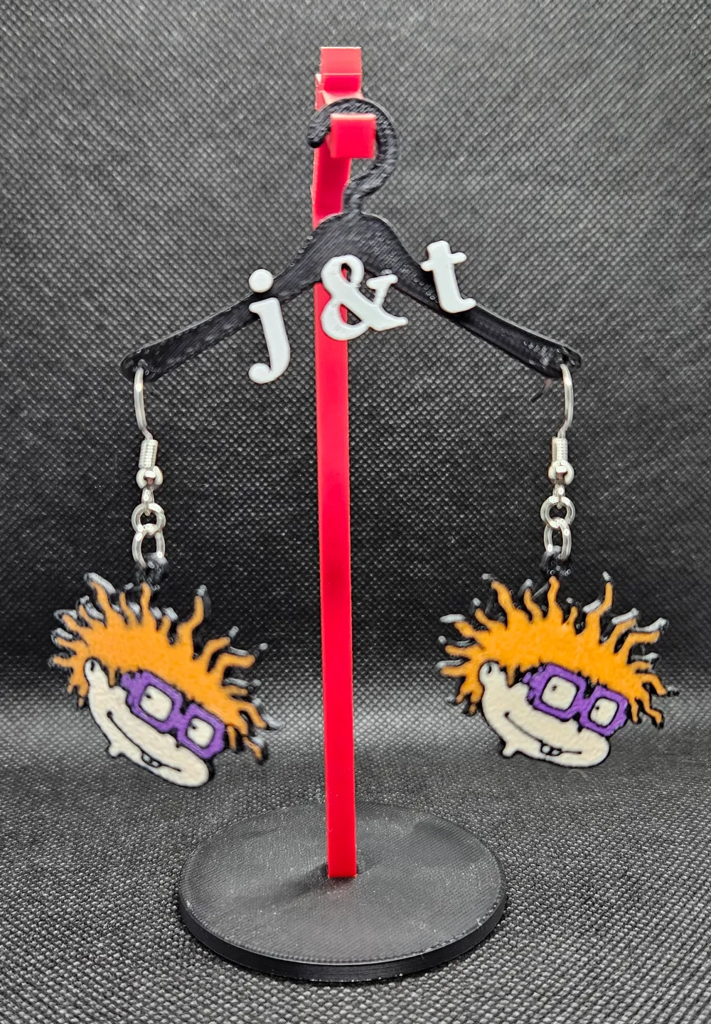 Chucky from rugrats earrings view 2