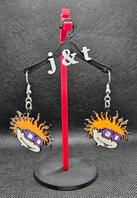 Chucky from rugrats earrings view 2