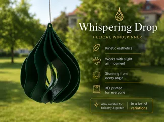 Whispering Drop – Helical Wind Spinner