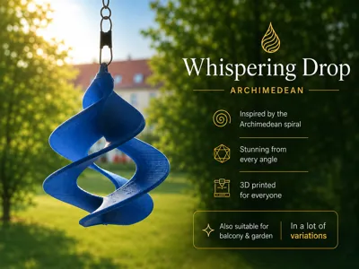 Whispering Drop – Helical Wind Spinner